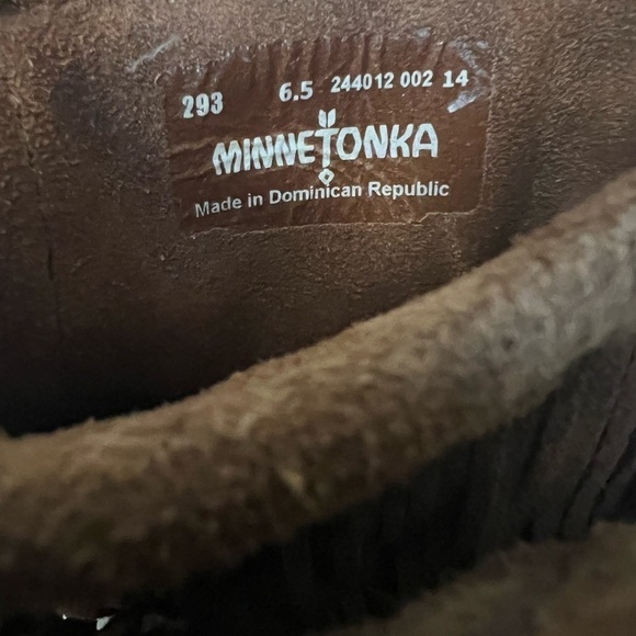 Minnetonka | Women’s‎ Hi Top Back Zip Boots Brown Suede Sz 6.5 - Picture 3 of 5